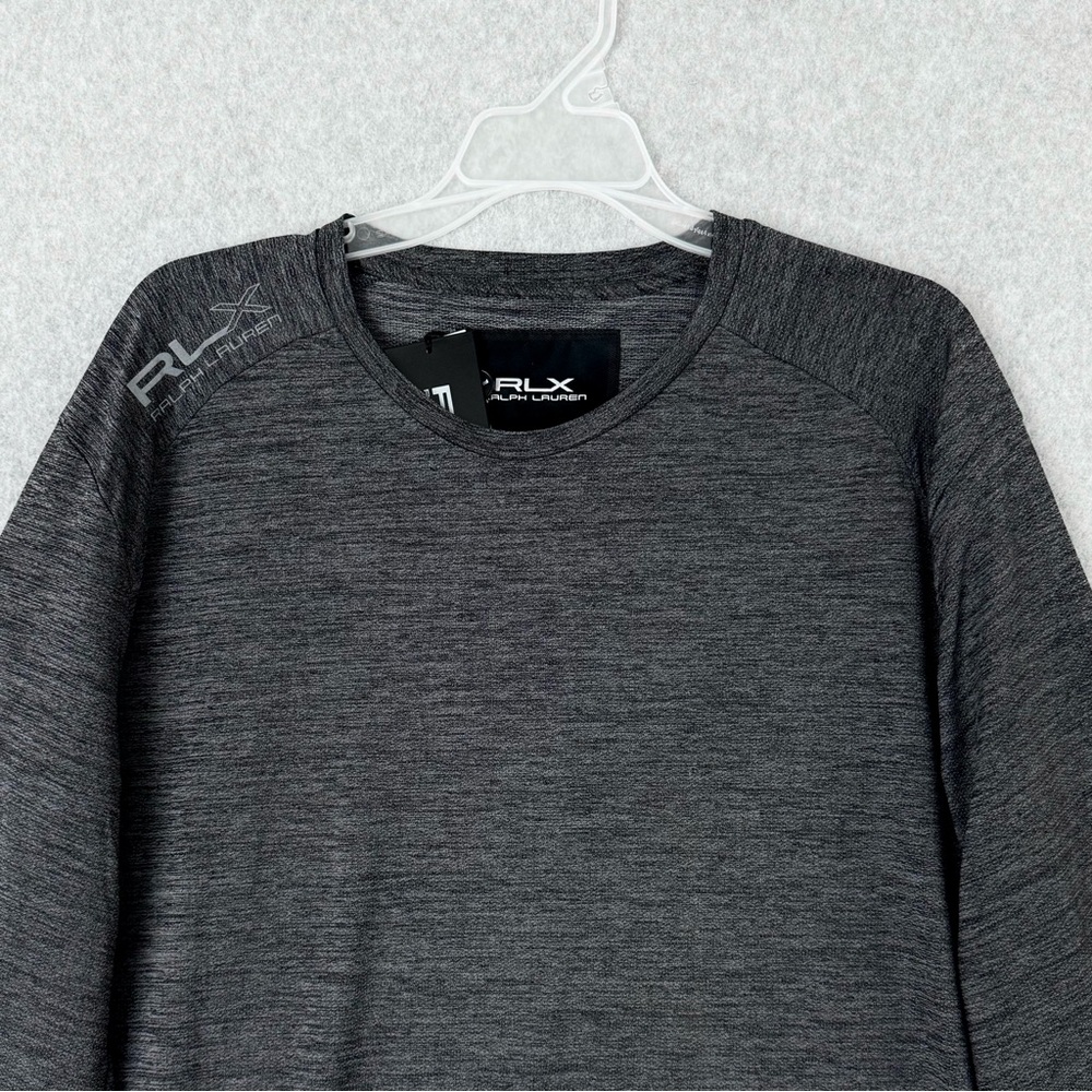 RLX Ralph Lauren Performance Long Sleeve Lightweight Crew Neck T Shirt Grey XL - Picture 3 of 16